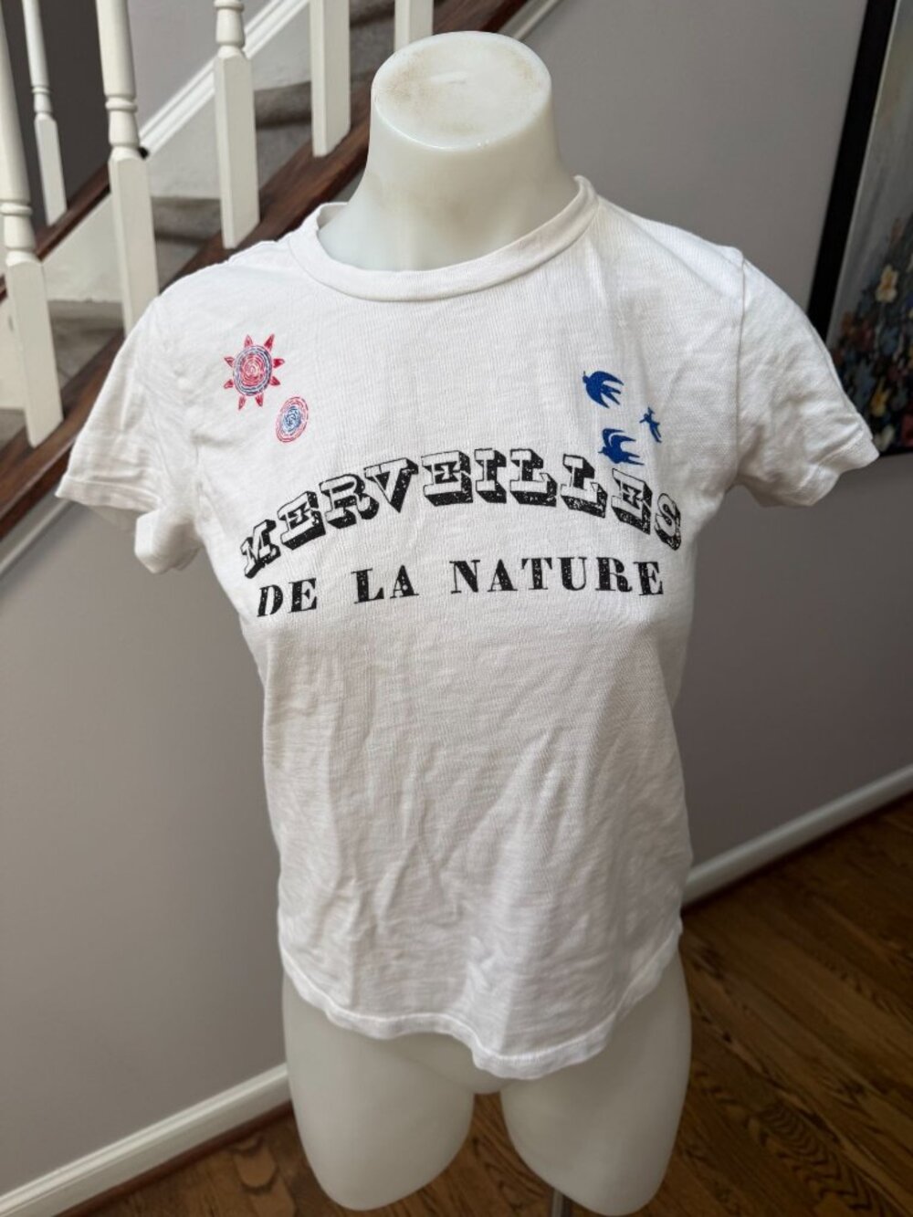 MOTHER Superior Merveilles De La Nature Tee Graphic T Shirt White XS